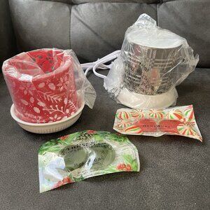 HomeWorx by Harry Slatkin Christmas Fragrance Warmer w/ Scented Gelables Holiday